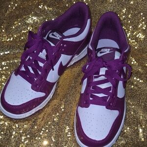 Nike Purple and White Dunks